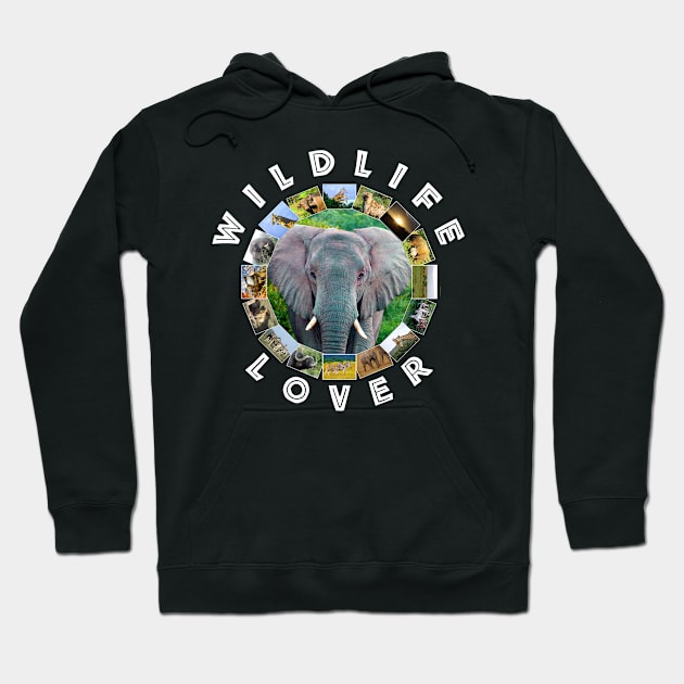 Wildlife Lover Elephant Bukk Hoodie by PathblazerStudios